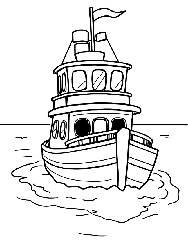 Cabin cruiser coloring page Cabin cruiser coloring page